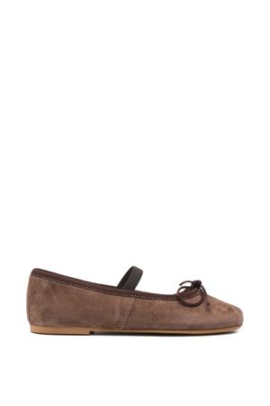 bow-detail ballerina DOUUOD KIDS | BAL580MARRONE